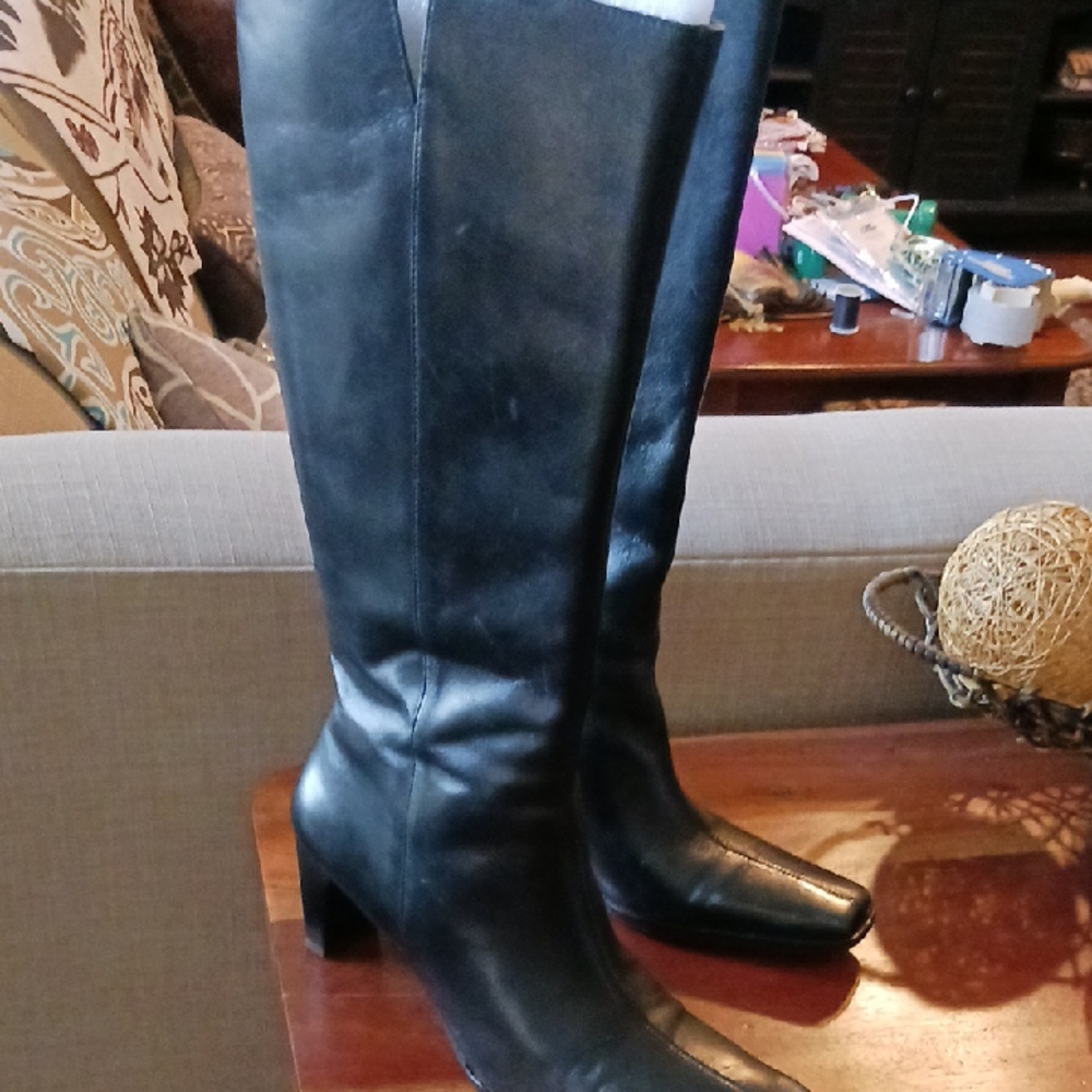 Etienne Aigner Black Over the Knee Boots